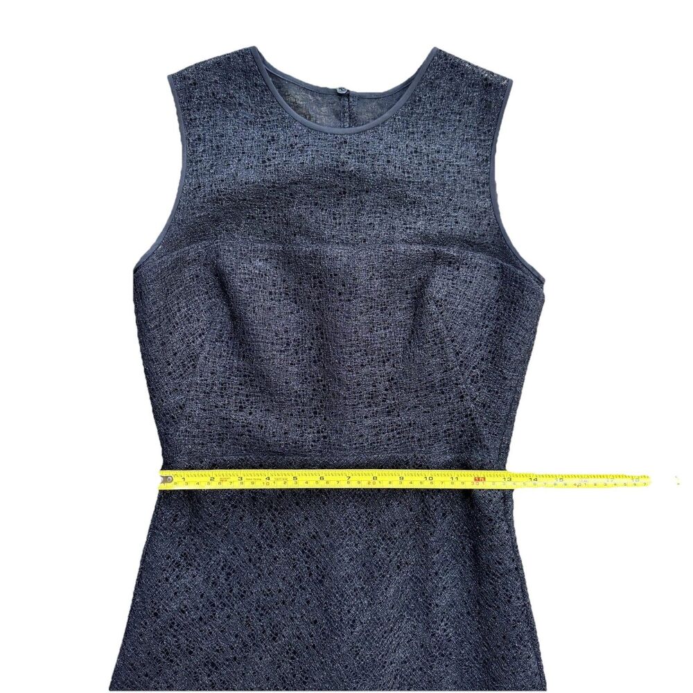 RAOUL Black Tara Bonded Dress Midi Sleeveless Size S Quiet Luxury Minimalist - Picture 12 of 16